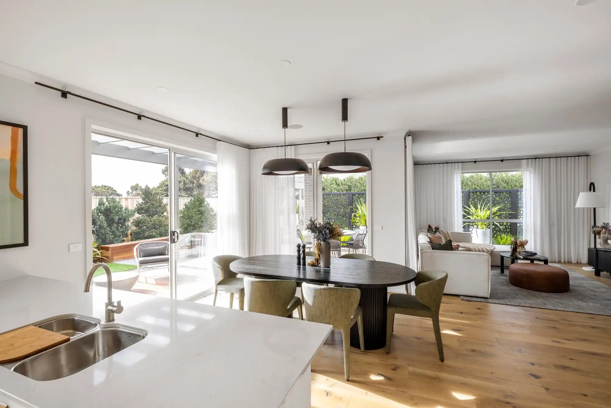 The nowra 26 in Gisborne. Featuring timber flooring and sliding doors to the alfresco