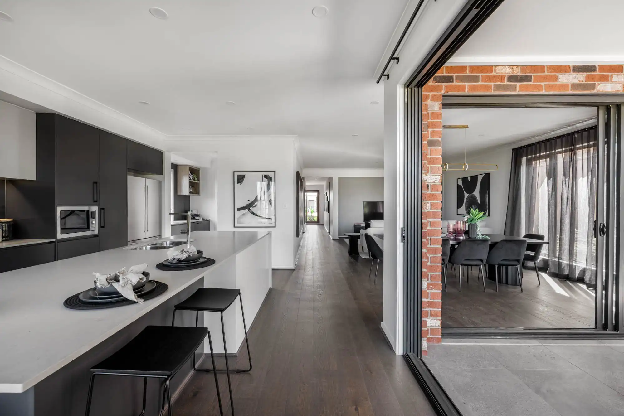 monochromatic tones for this interior open living space at berwick 38