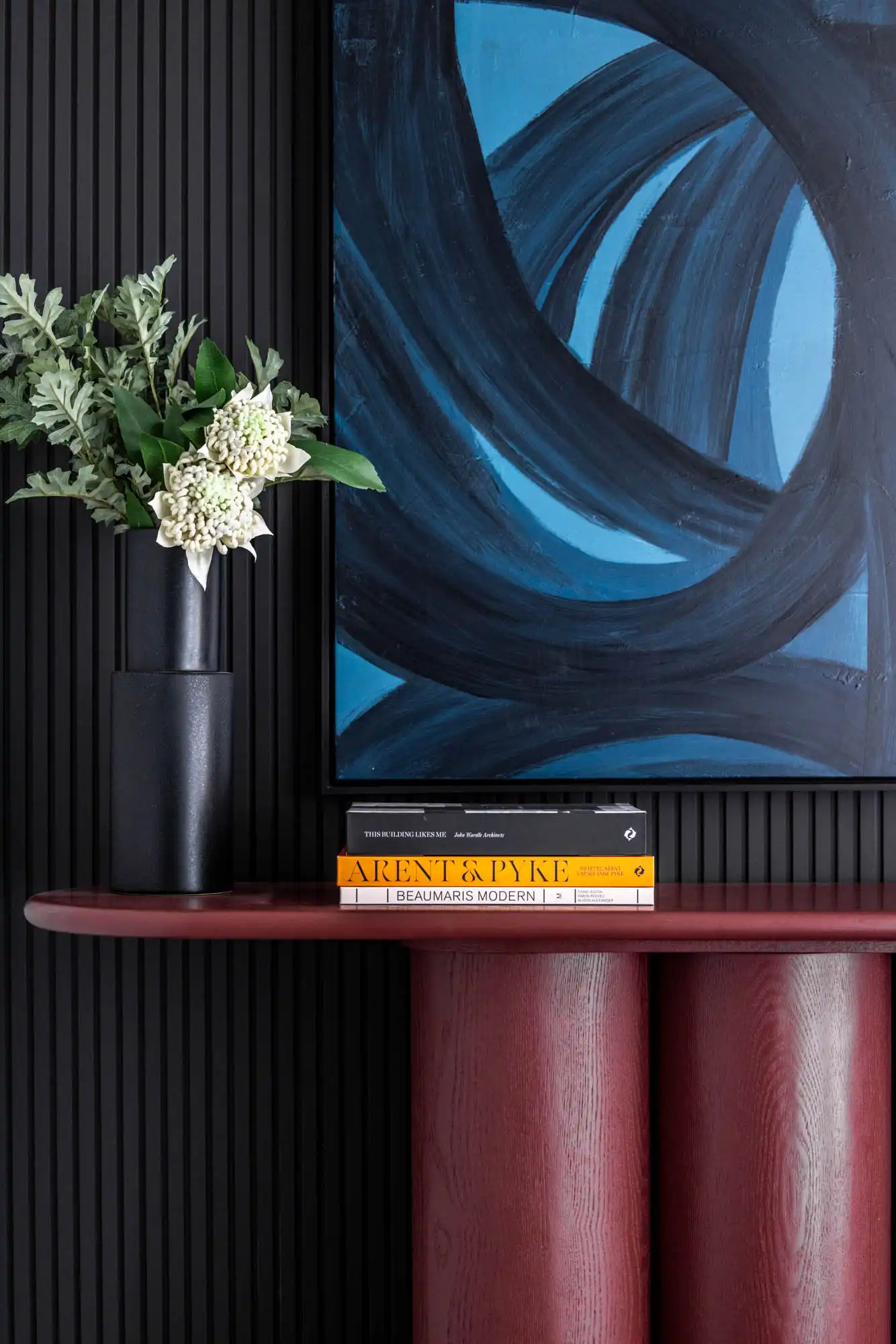 vibrant statement pieces with wood cladding walls at silverton 45