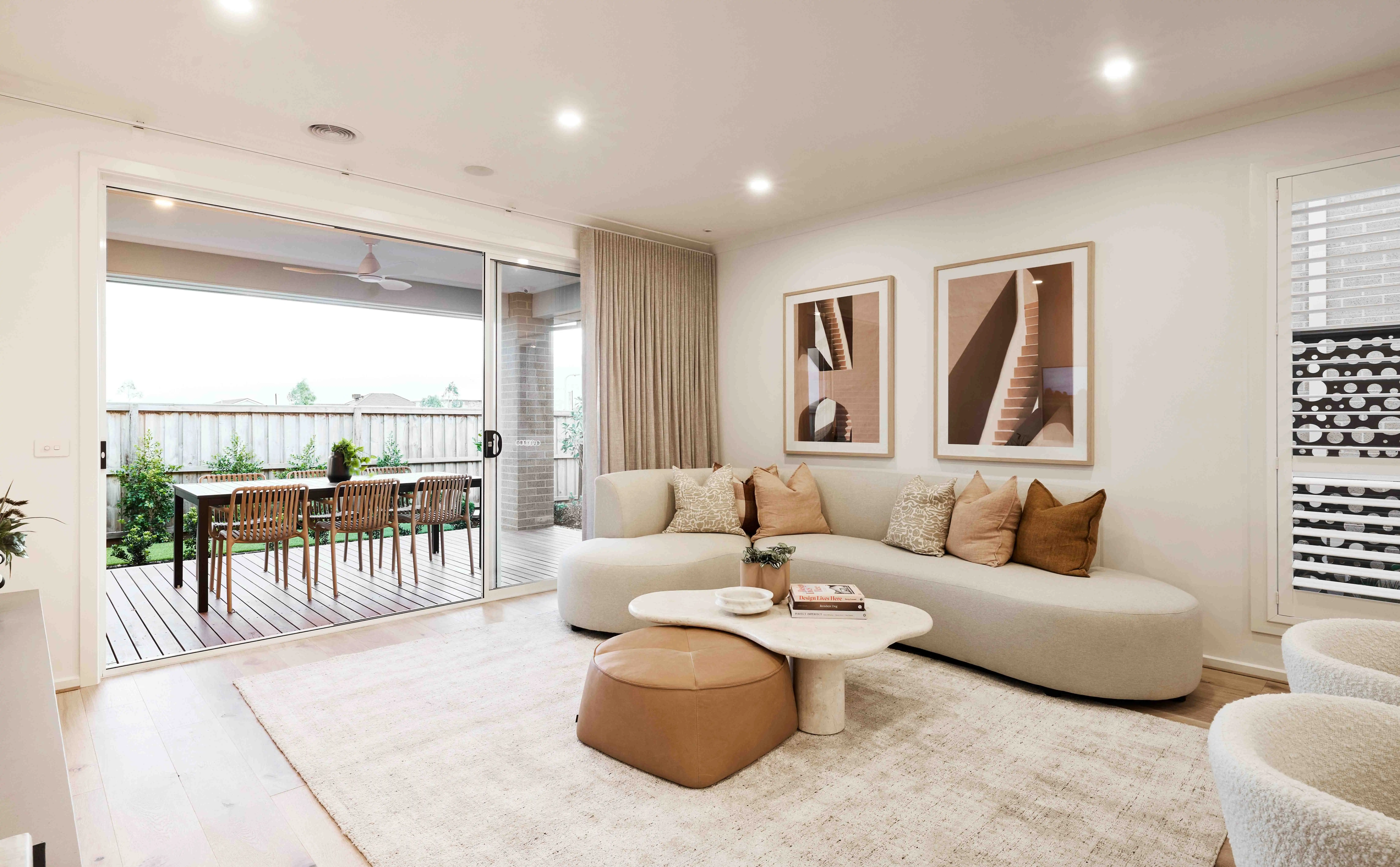 Liberty 27 in officer south internal shot with living room space and undercover alfresco